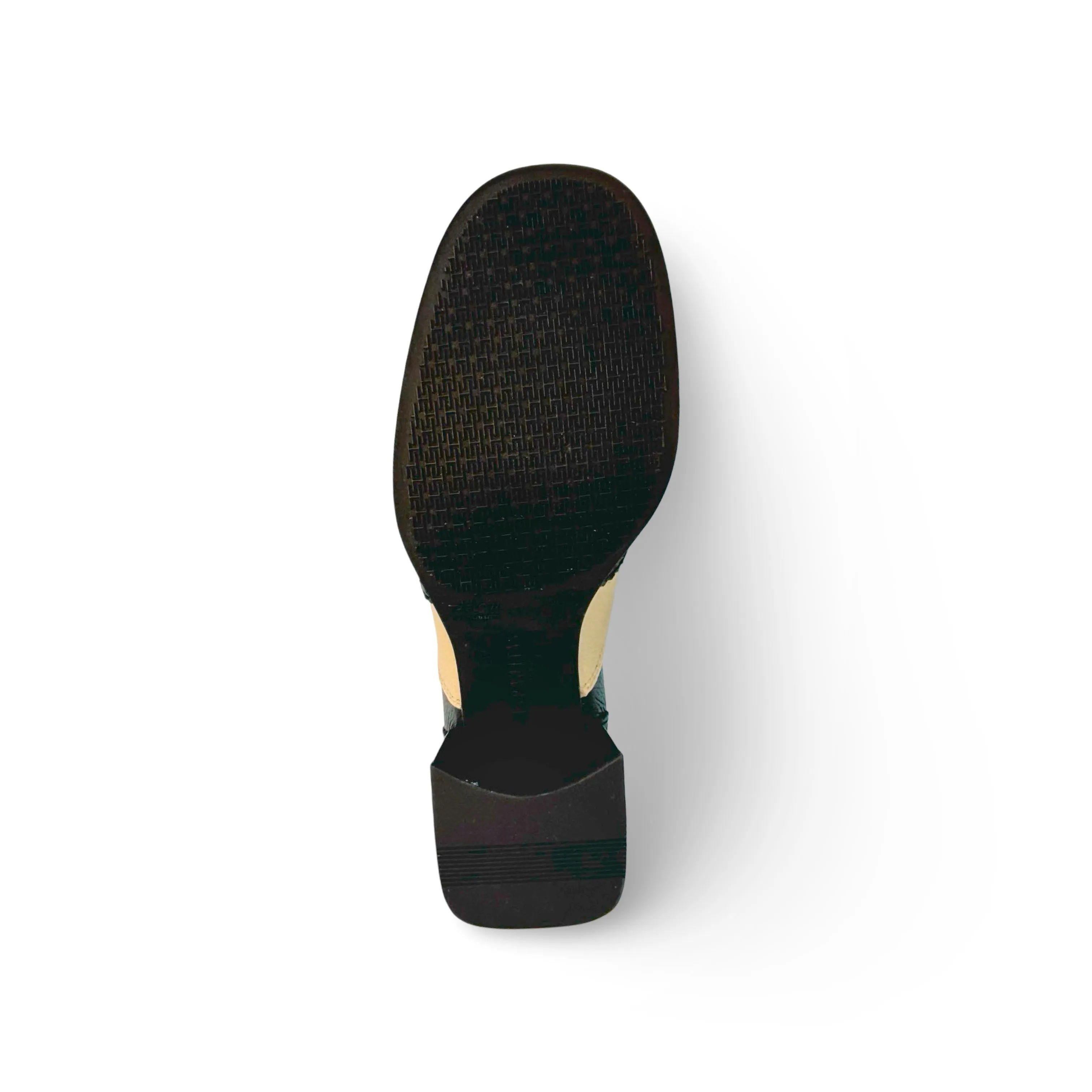 Milan Black off White Lace Up Spat