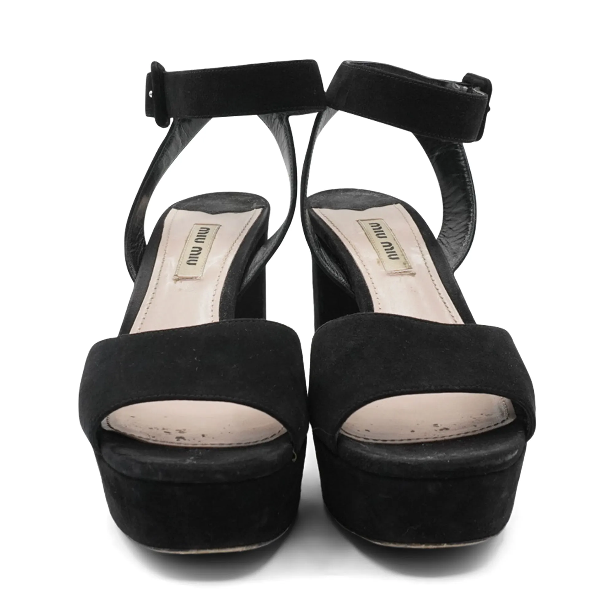 Miu Miu Block Heel Sandals - Women's 37