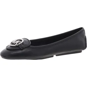 MV21K Womens Buckle Leather Flat Shoes