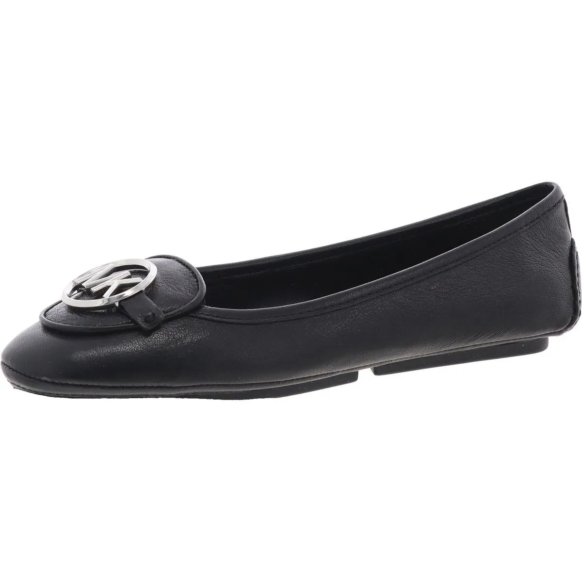 MV21K Womens Buckle Leather Flat Shoes