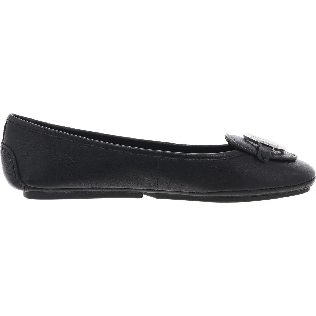 MV21K Womens Buckle Leather Flat Shoes