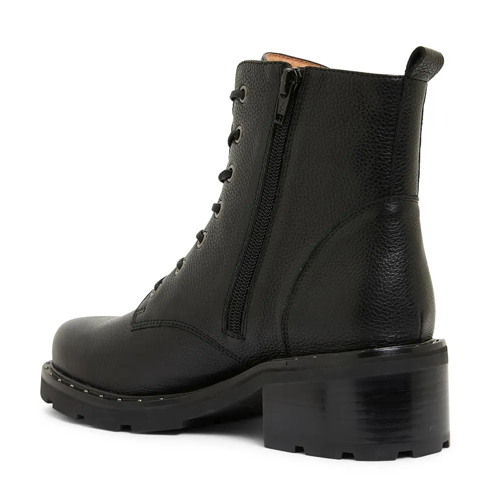 National Boot in Black Leather