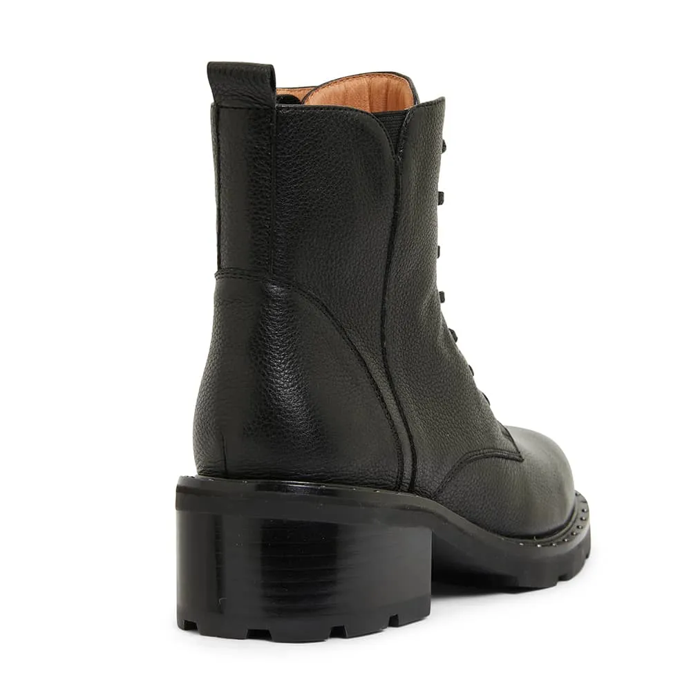 National Boot in Black Leather