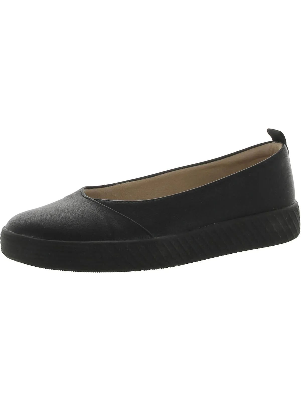 NEELA Womens Faux Leather Slip On Espadrilles