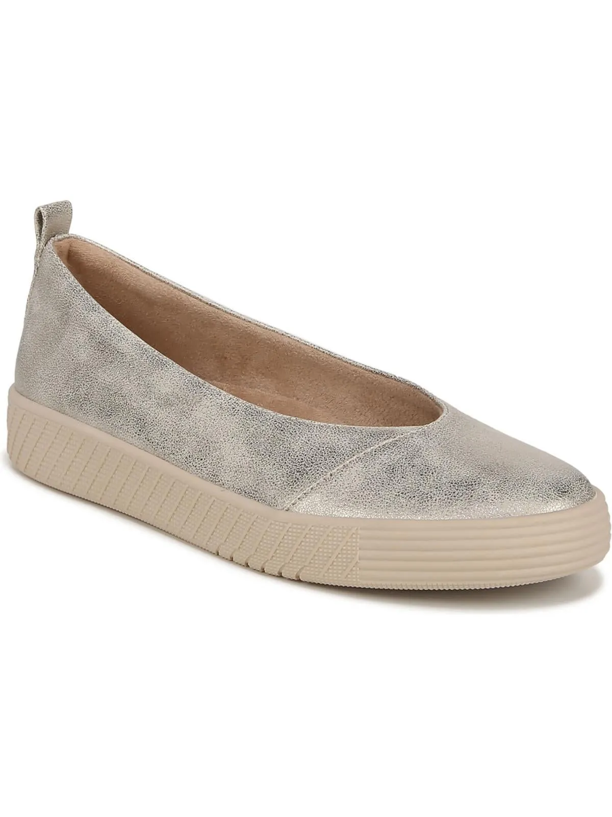NEELA Womens Faux Leather Slip On Espadrilles