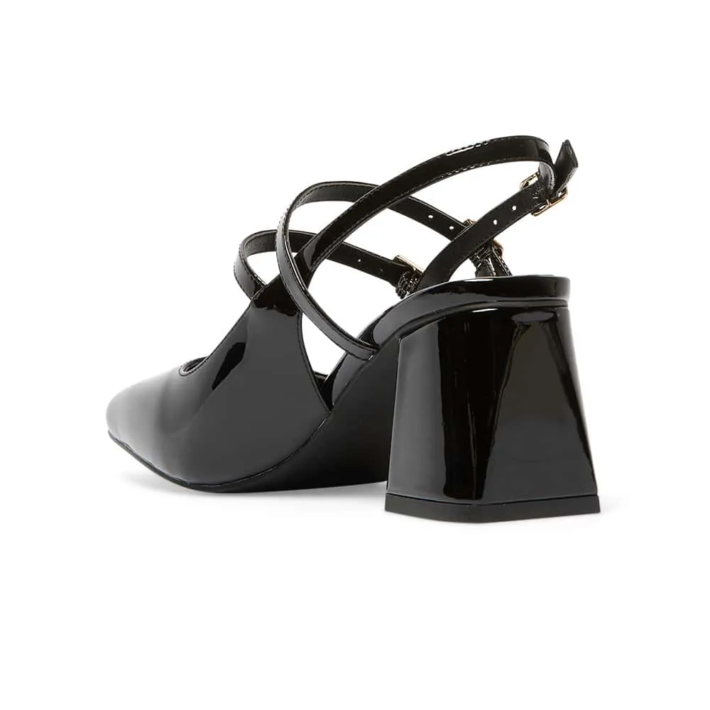 Nexus Heel in Black Patent