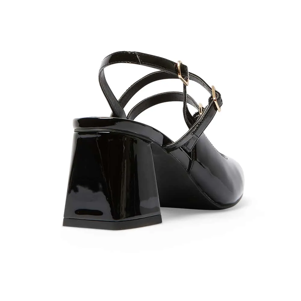 Nexus Heel in Black Patent