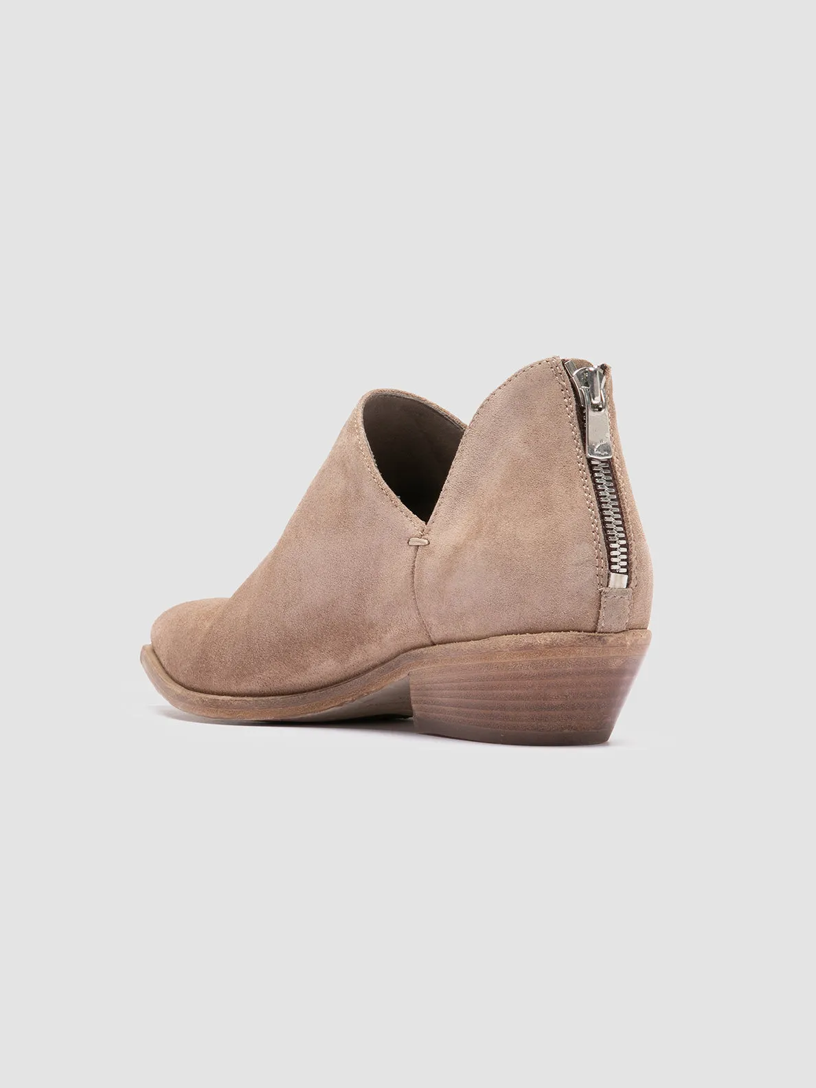 NOELIE DD 106 - Taupe Suede Zipped Boots