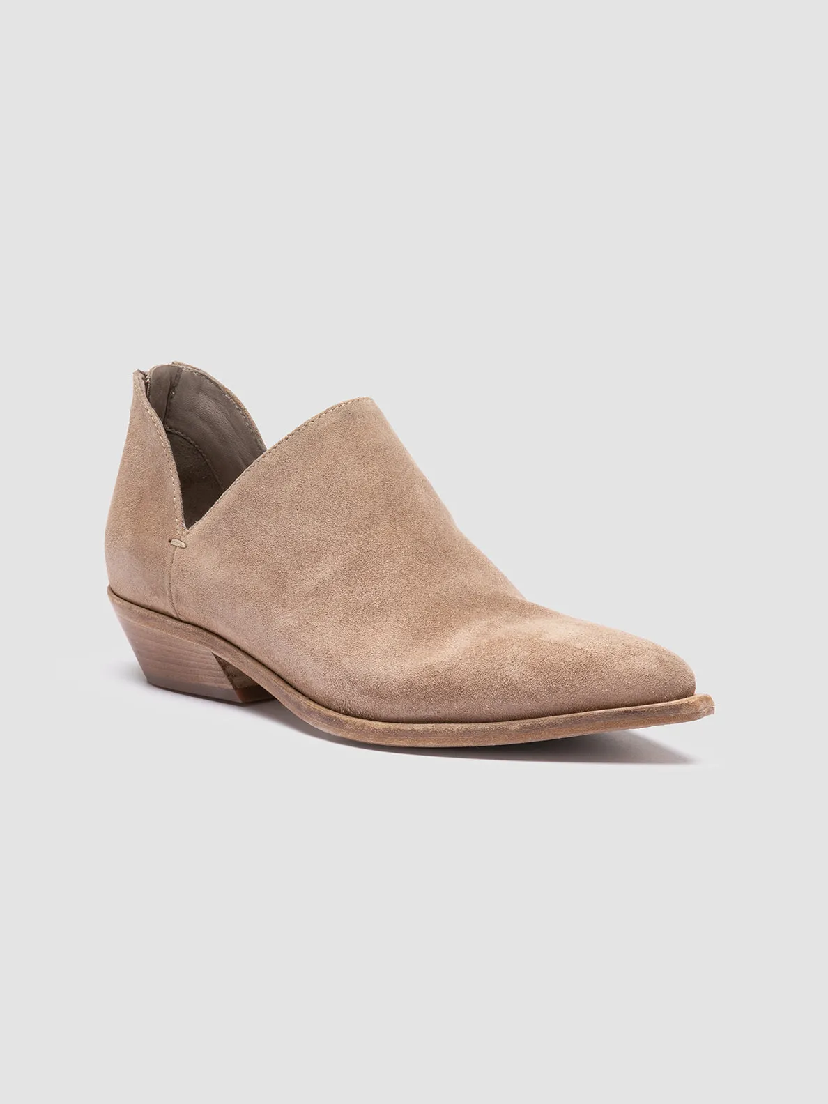 NOELIE DD 106 - Taupe Suede Zipped Boots