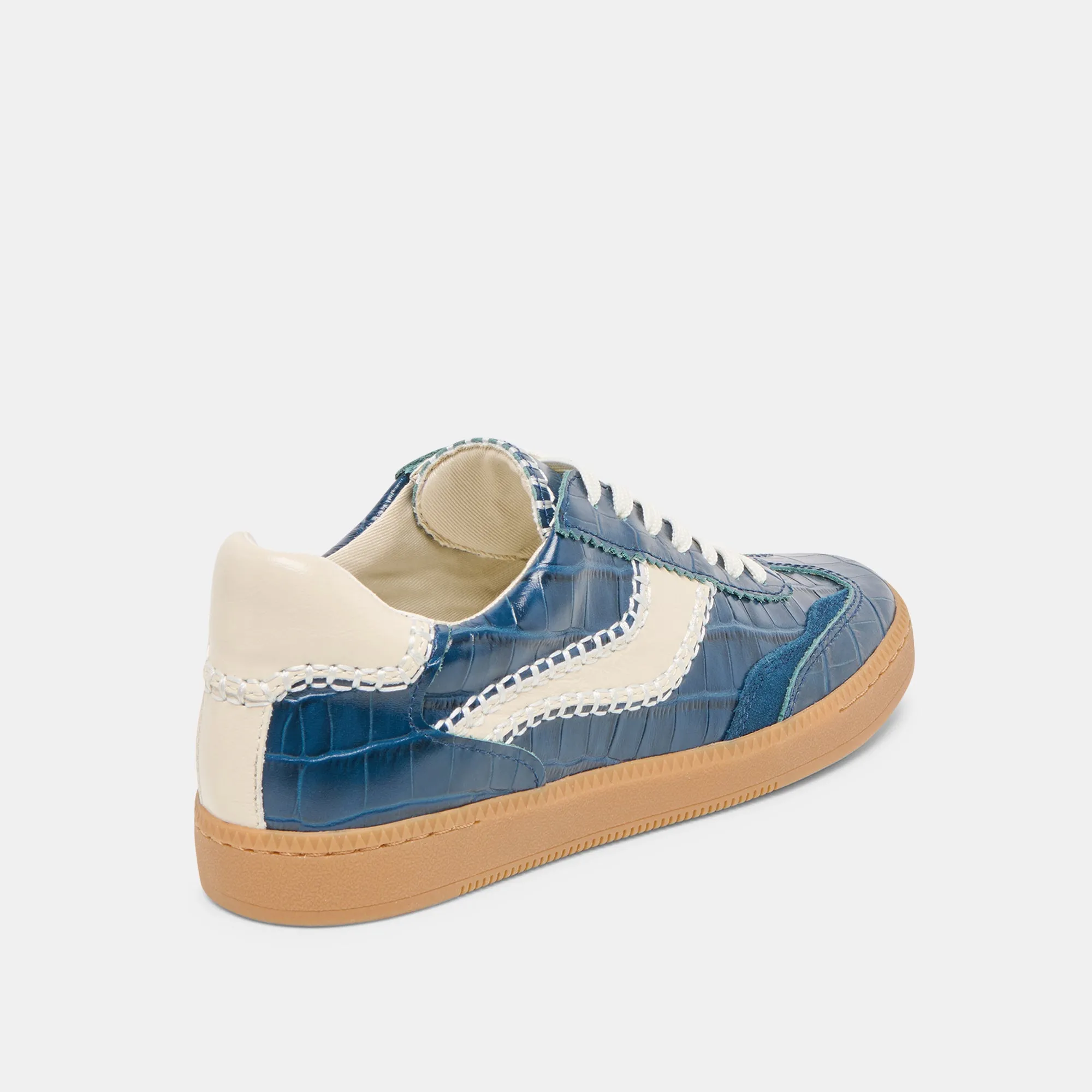 NOTICE STITCH SNEAKERS INK CROCO EMBOSSED LEATHER
