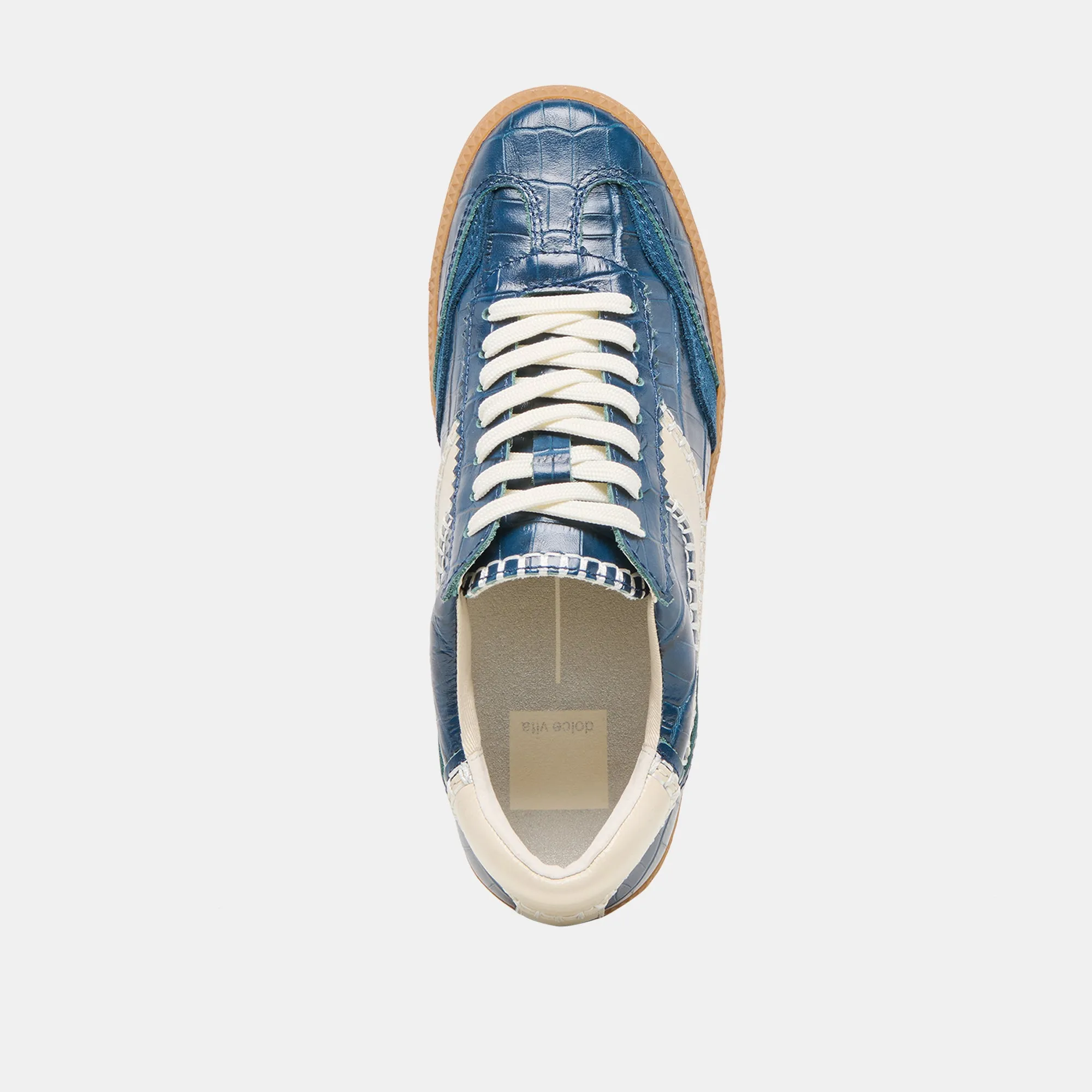 NOTICE STITCH SNEAKERS INK CROCO EMBOSSED LEATHER