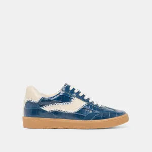 NOTICE STITCH SNEAKERS INK CROCO EMBOSSED LEATHER