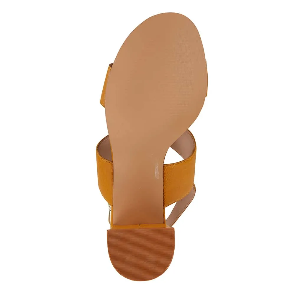 Obsess Heel in Yellow Leather