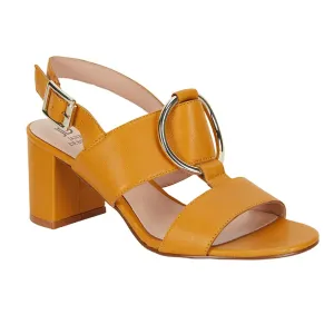 Obsess Heel in Yellow Leather