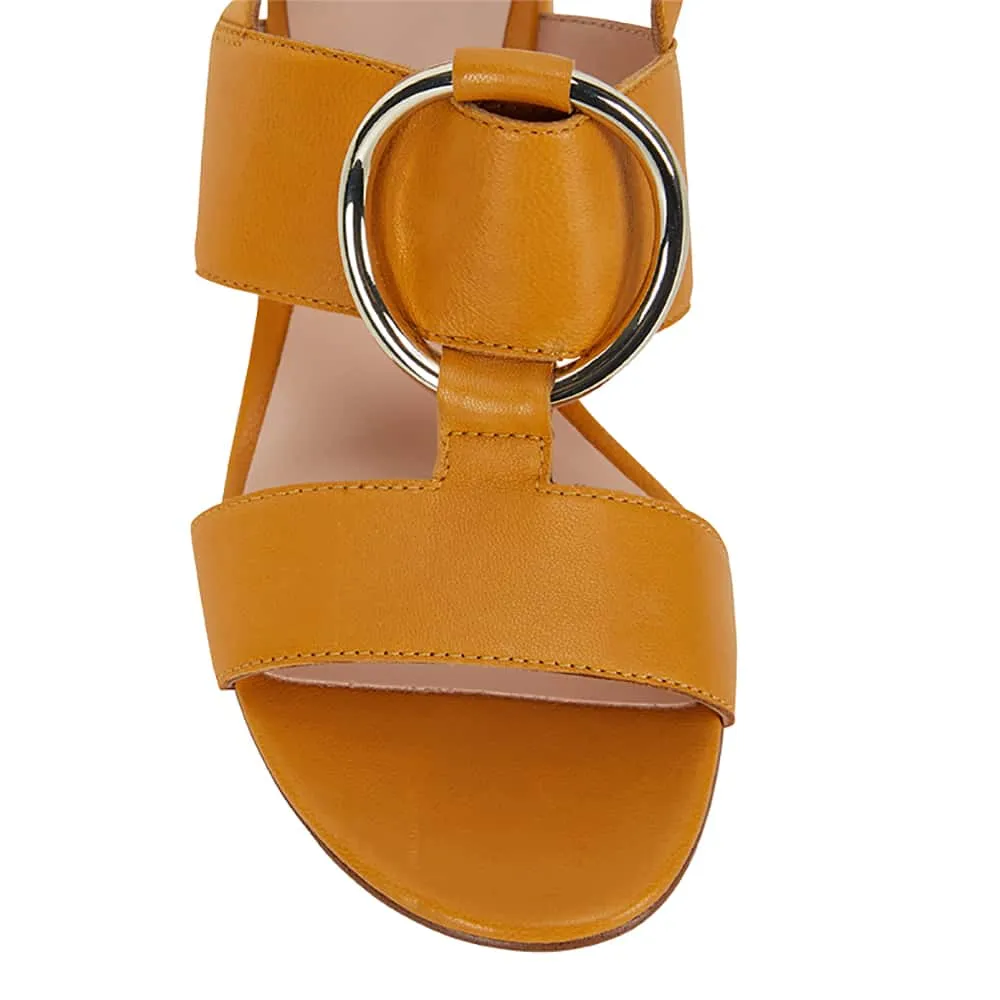Obsess Heel in Yellow Leather