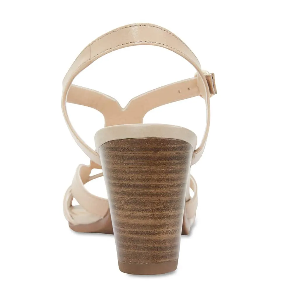 Odette Heel in Neutral Leather
