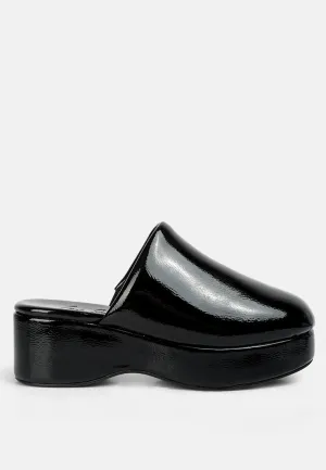 olori solid platform slip on mules