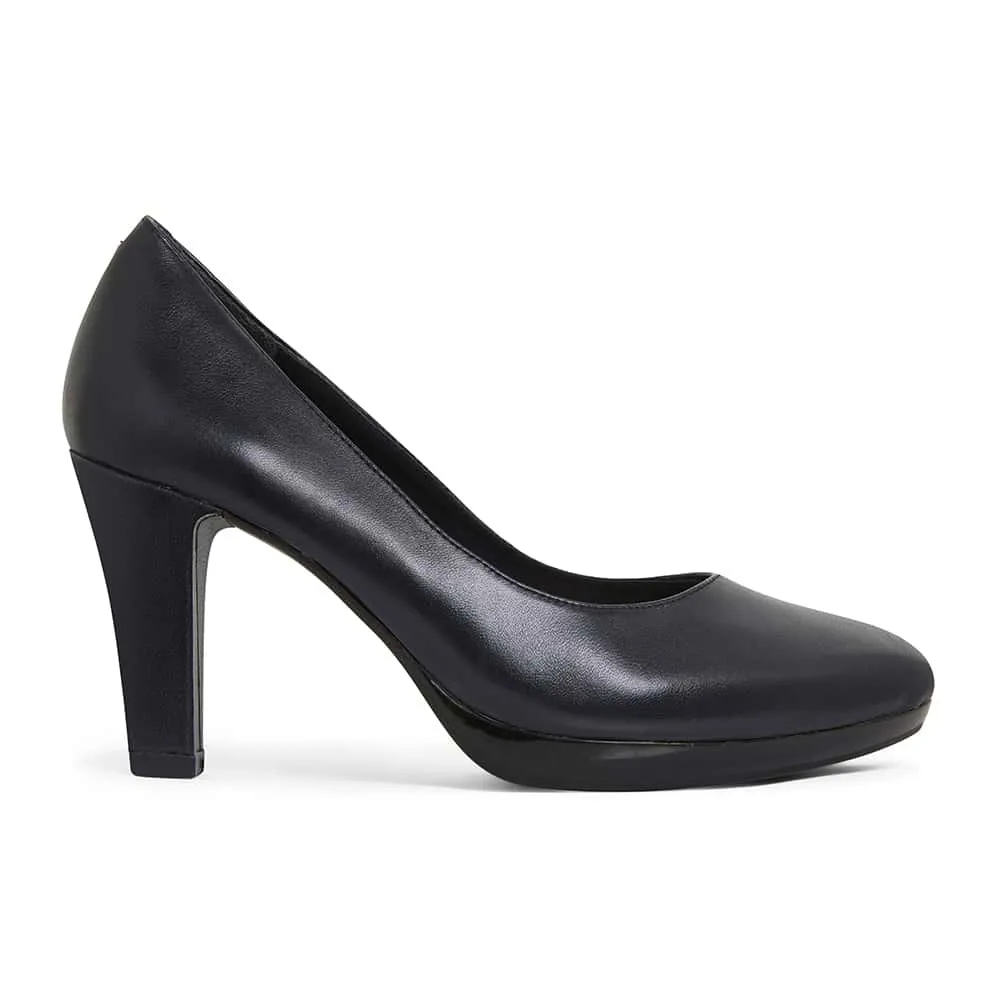 Opera Heel in Black Leather