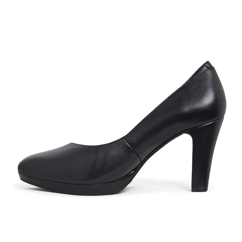 Opera Heel in Black Leather
