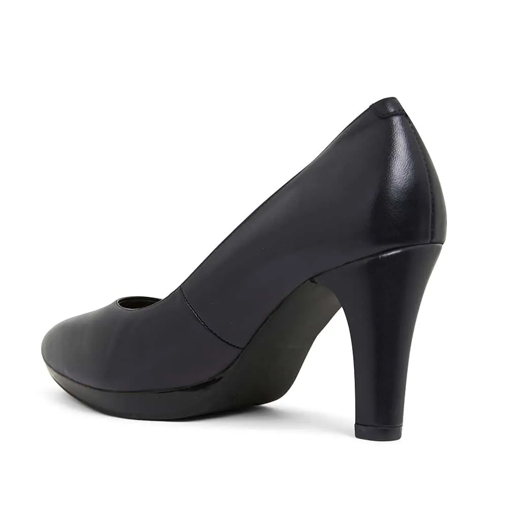 Opera Heel in Black Leather