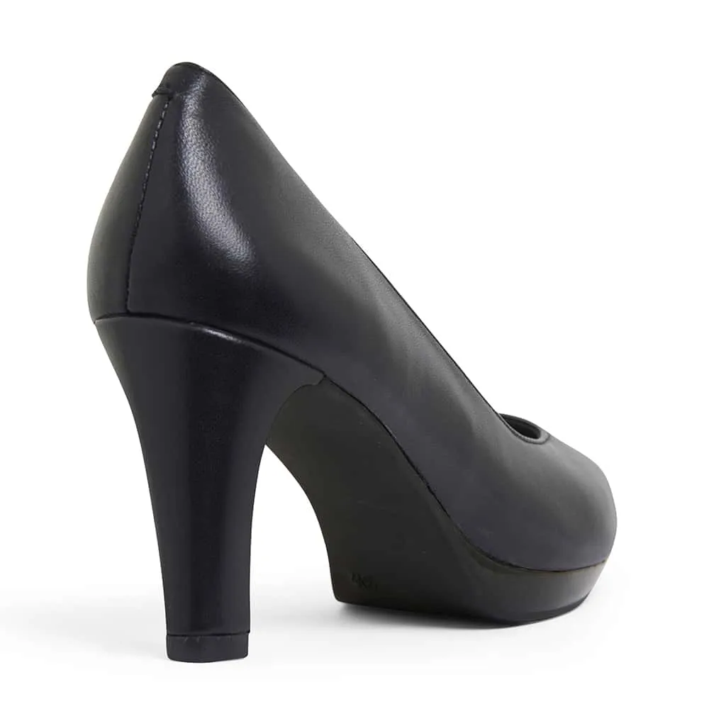 Opera Heel in Black Leather