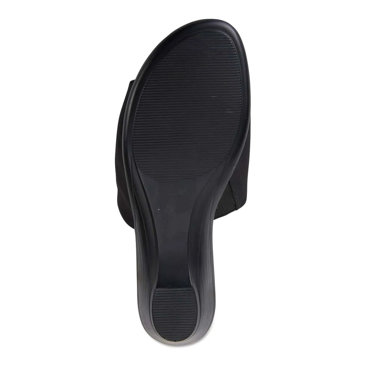 Orient Heel in Black Fabric