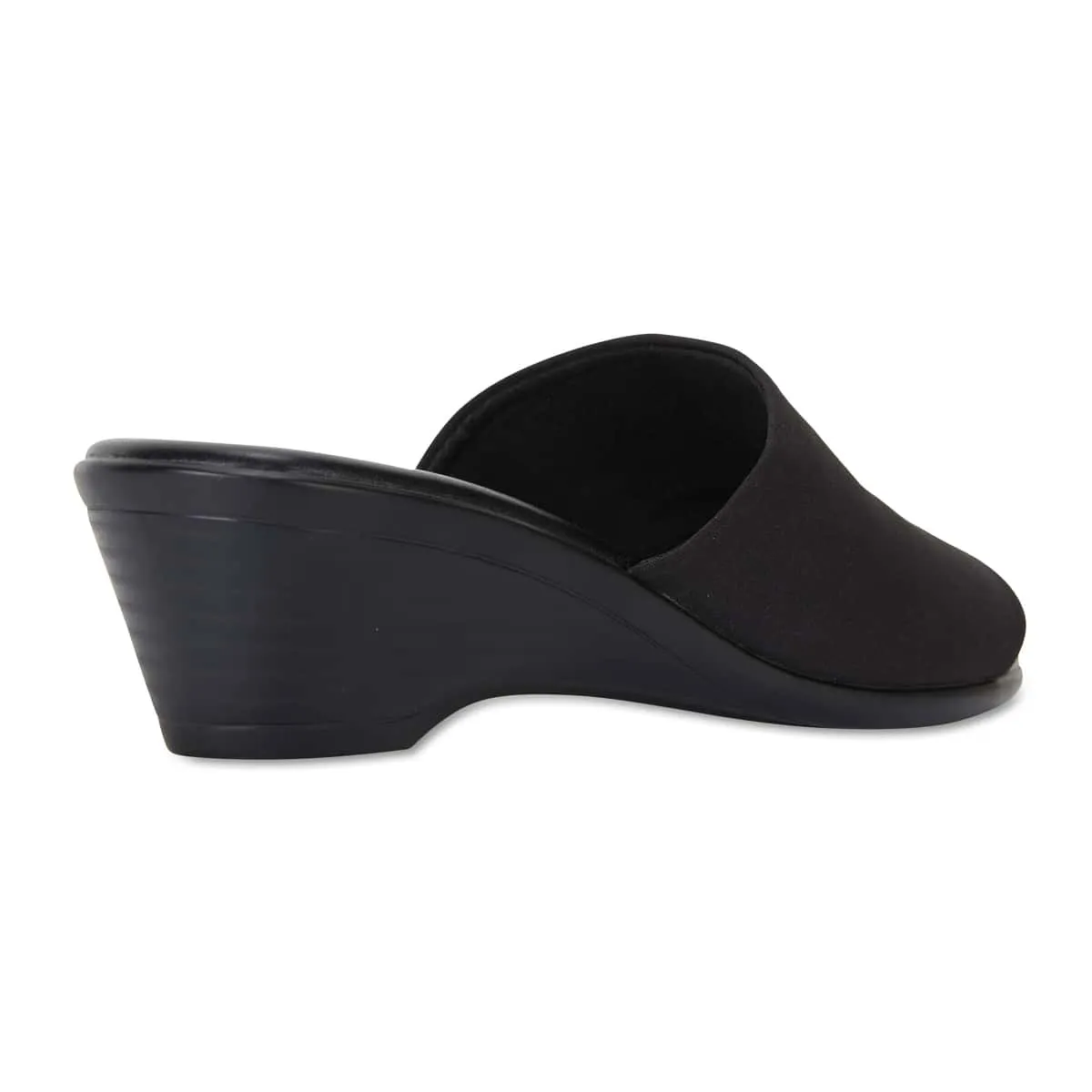 Orient Heel in Black Fabric