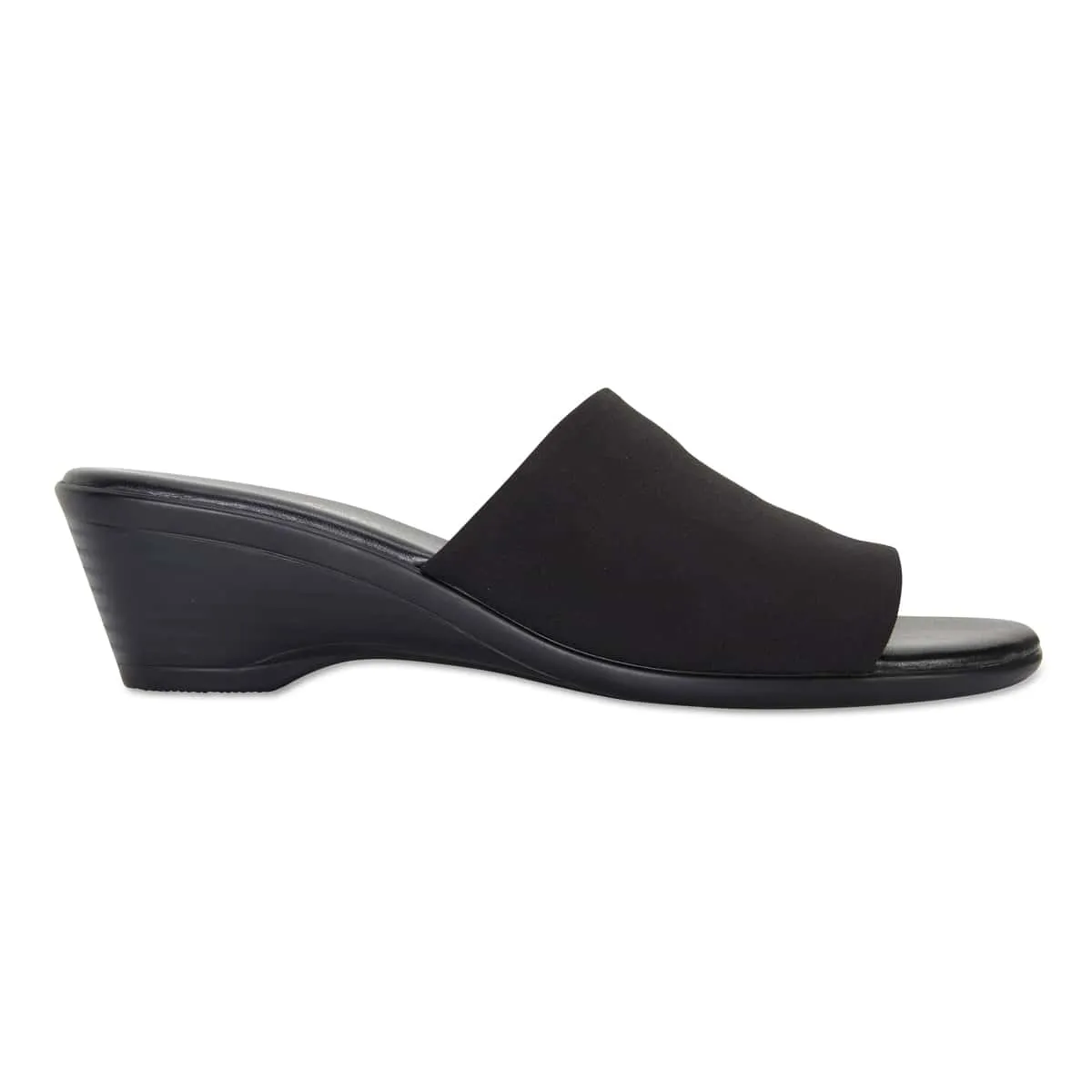 Orient Heel in Black Fabric