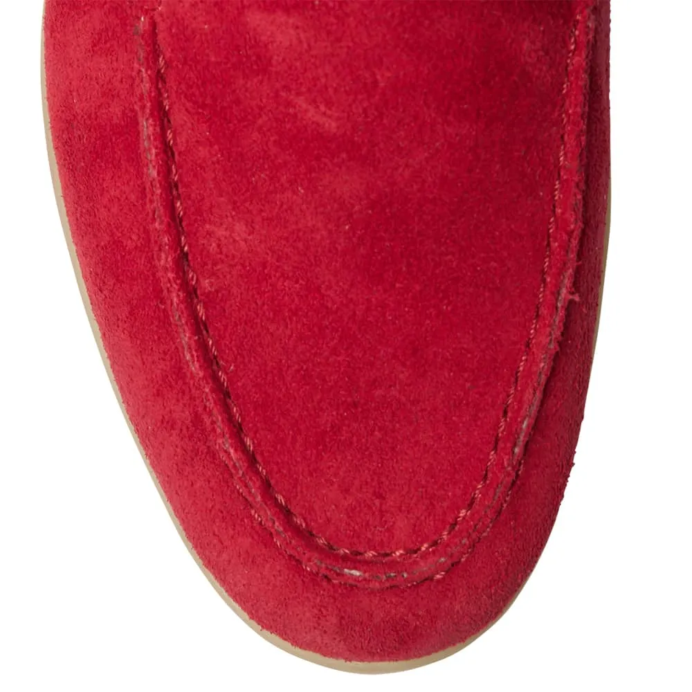 Orlando Loafer in Cherry Suede Leather