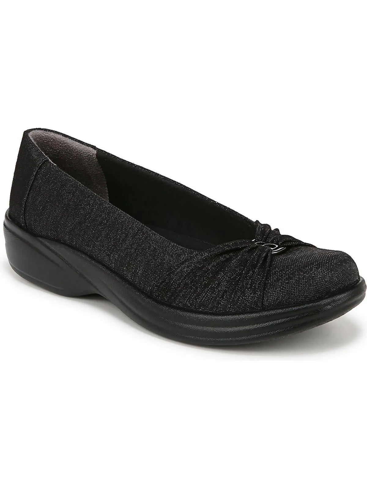 Paige Womens Cushioned Footbed Shimmer Ballet Flats