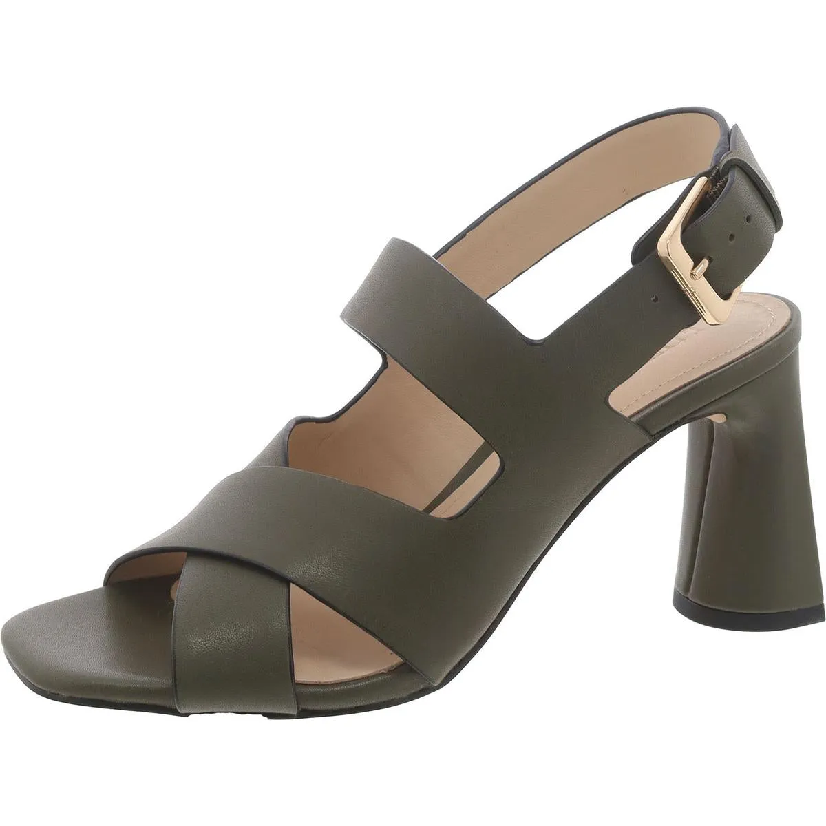 Paramount Womens Leather Adjustable Block Heel