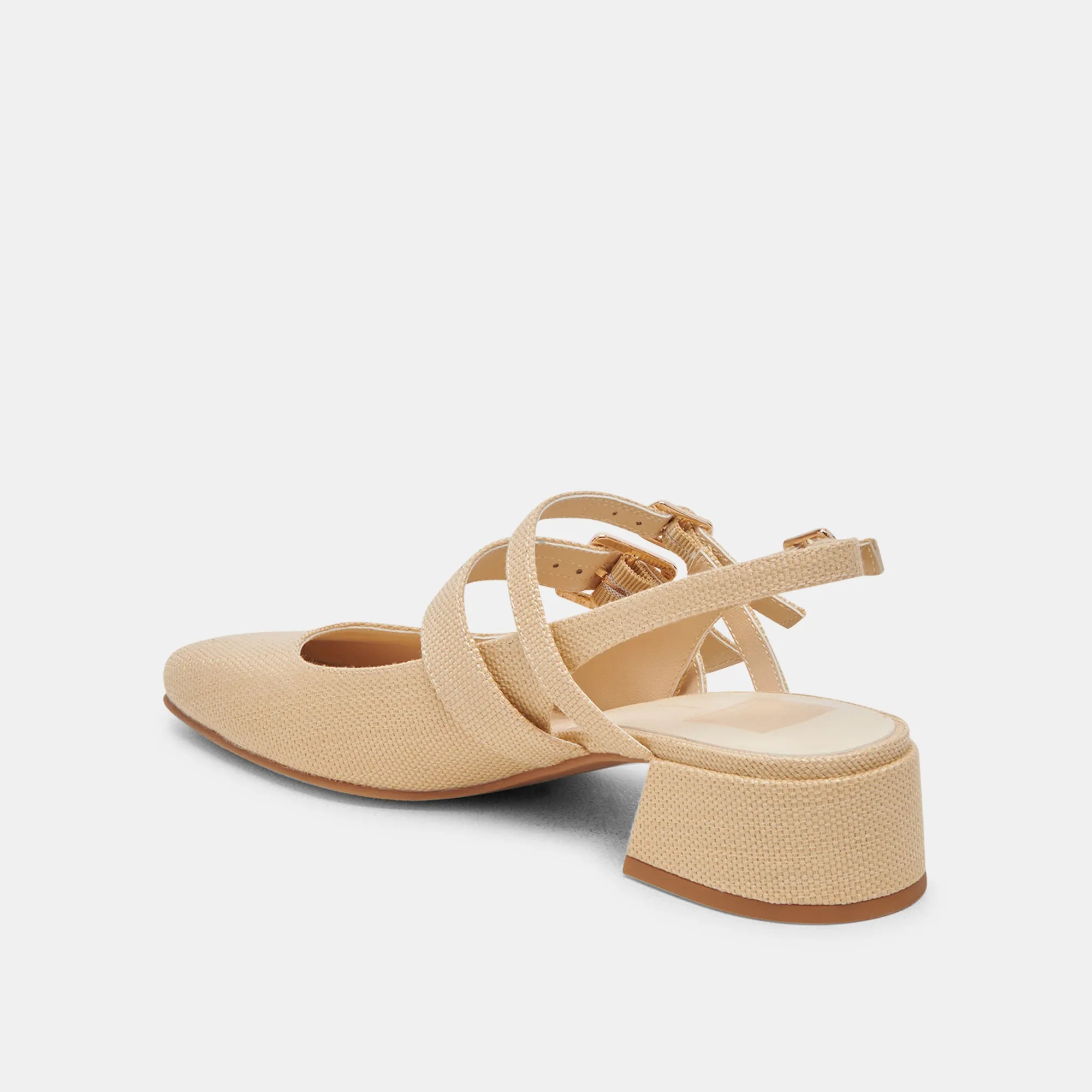 PATZY HEELS NATURAL RAFFIA