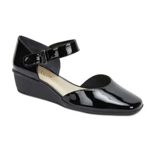 Pavilion Heel in Black Patent
