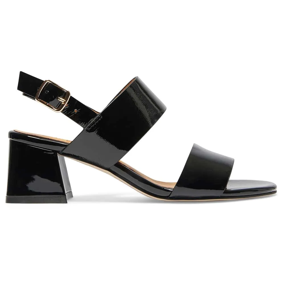 Plato Heel in Black Patent