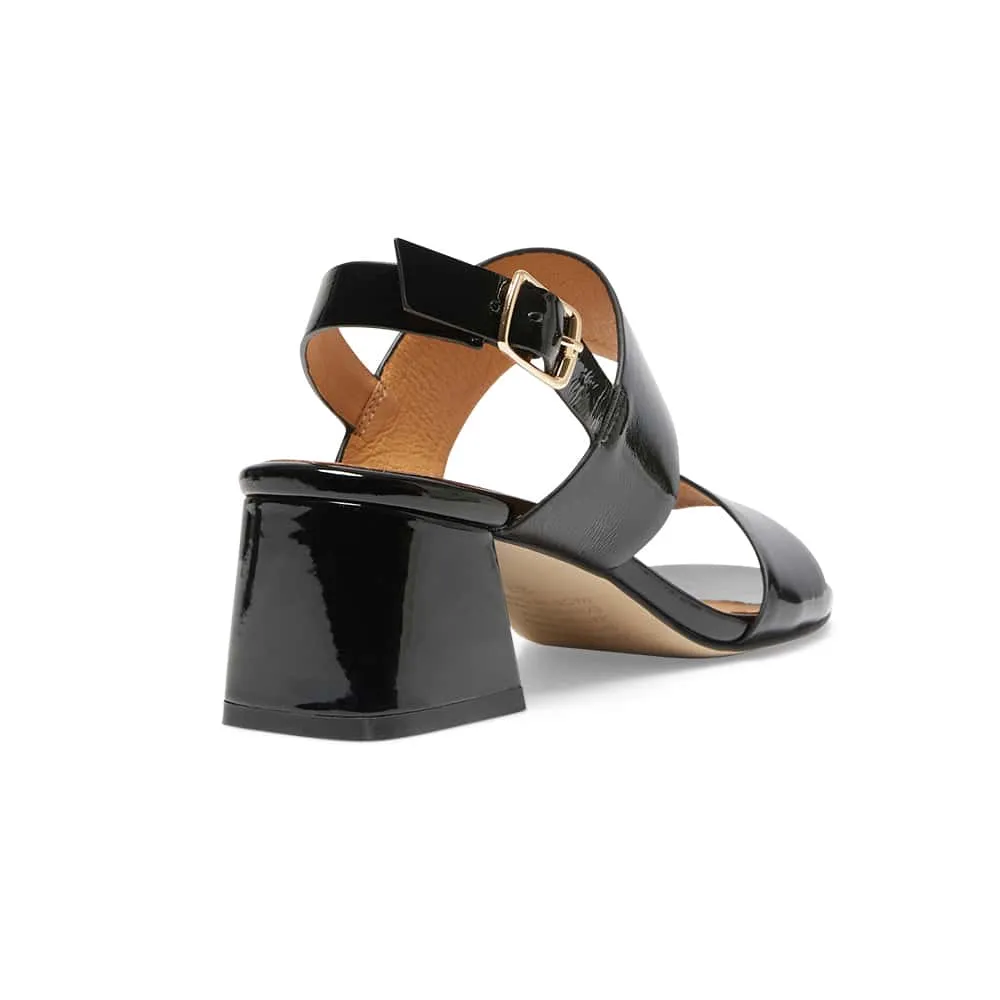 Plato Heel in Black Patent