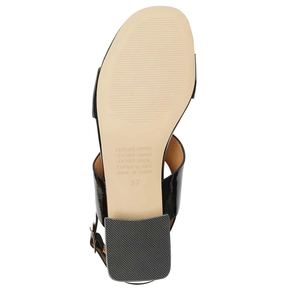 Plato Heel in Black Patent