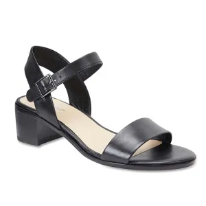 Pluto Heel in Black Leather