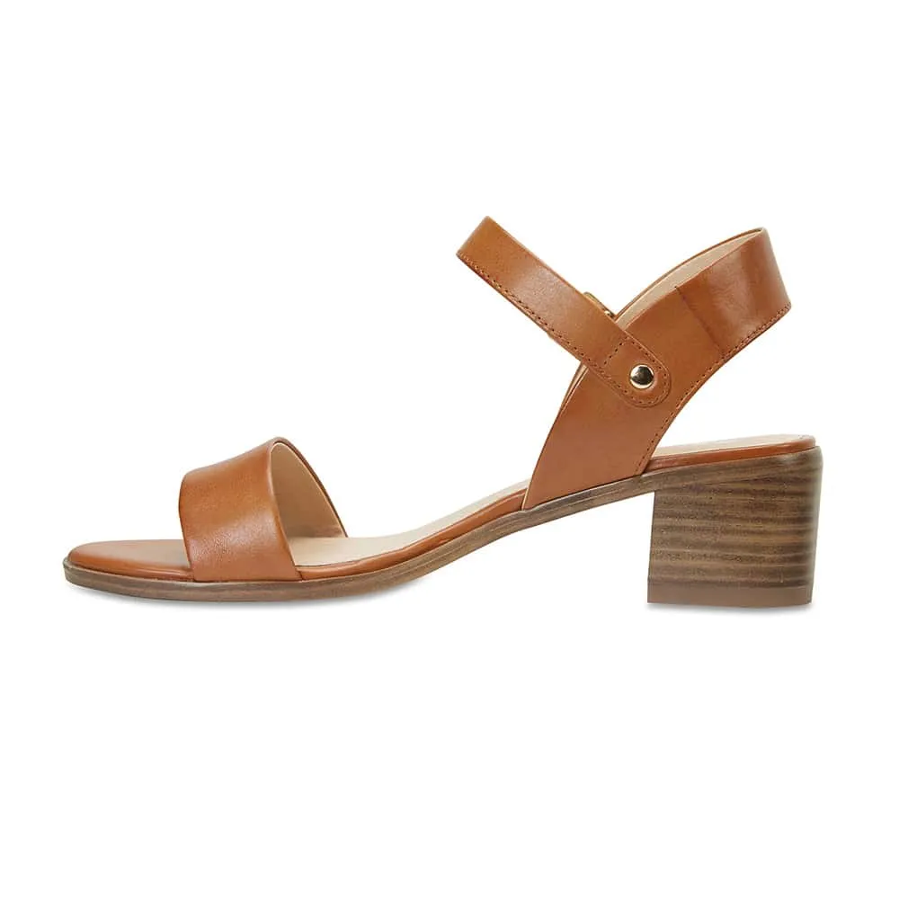 Pluto Heel in Cognac Leather