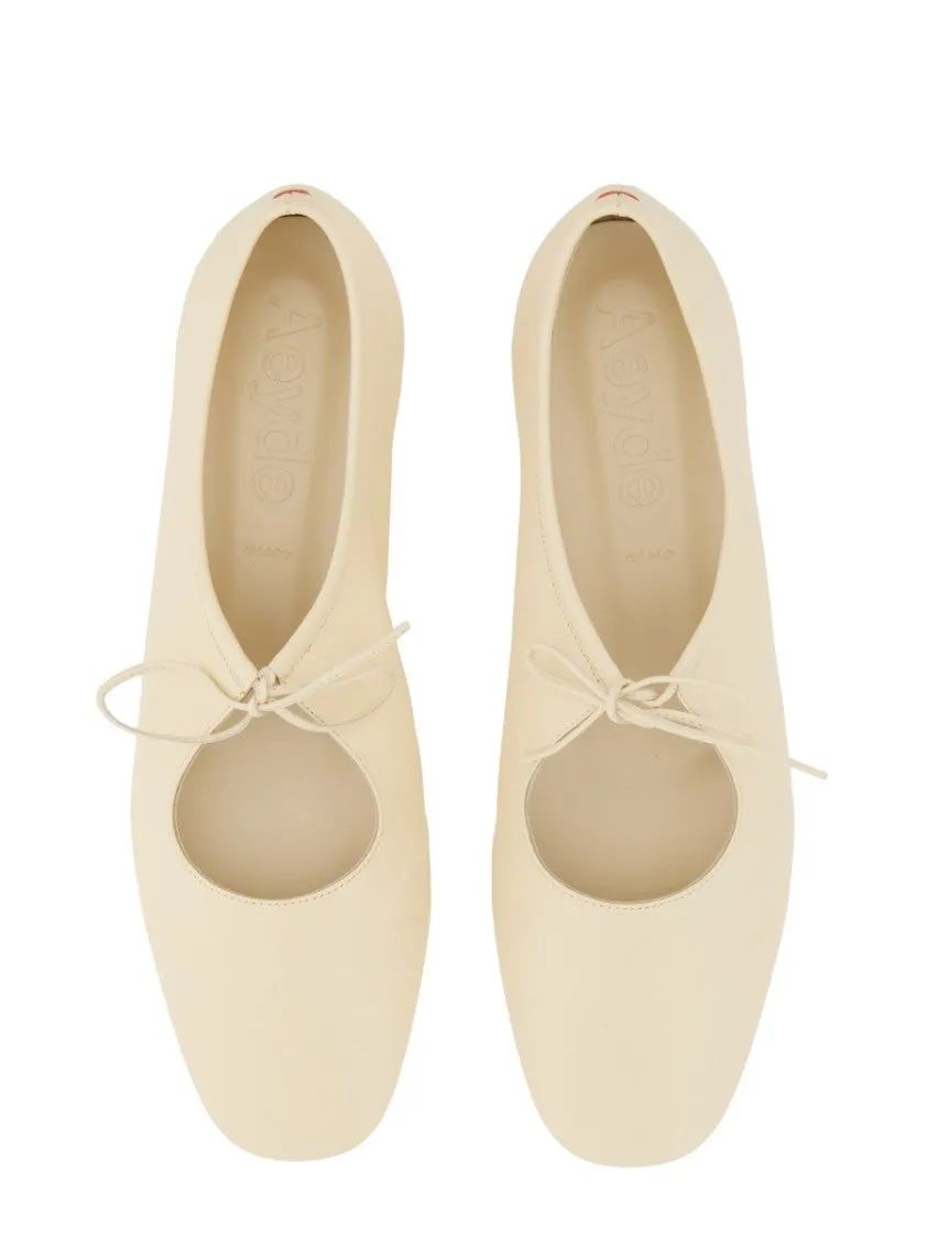 Pointed Toe Leather Ballet Flats