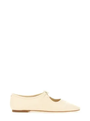 Pointed Toe Leather Ballet Flats