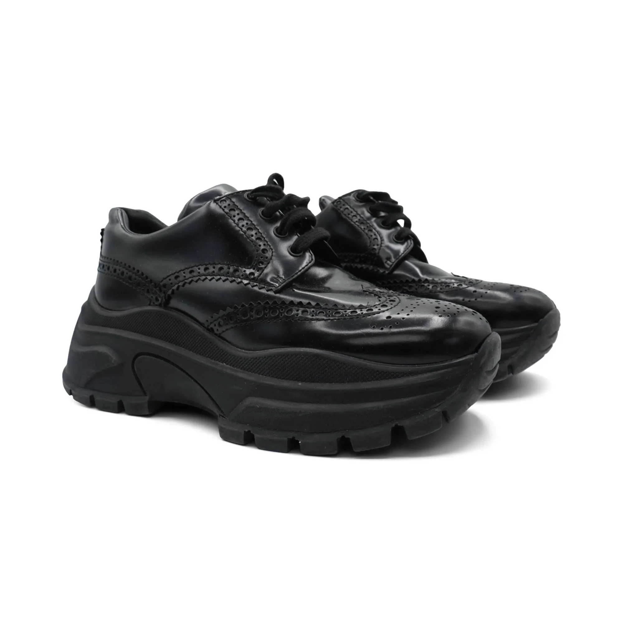 Prada Platform Brogue Sneakers - Women's 38.5