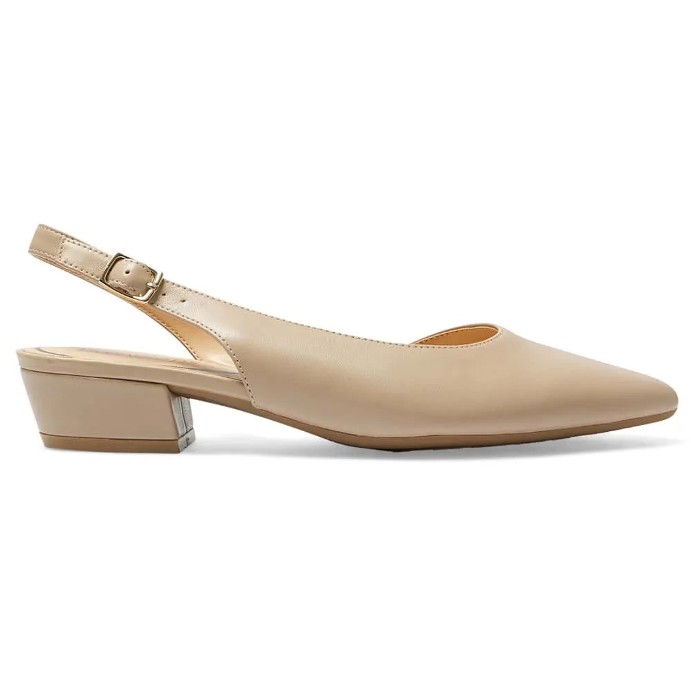 Ramsey Heel in Nude Leather