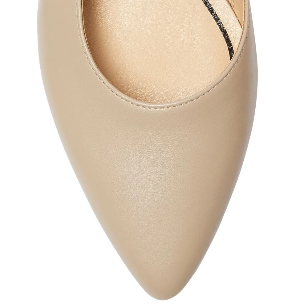 Ramsey Heel in Nude Leather