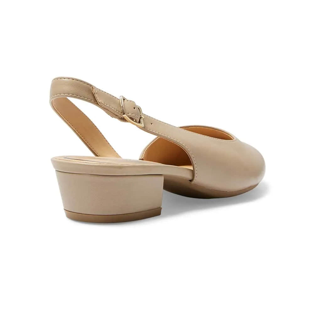 Ramsey Heel in Nude Leather