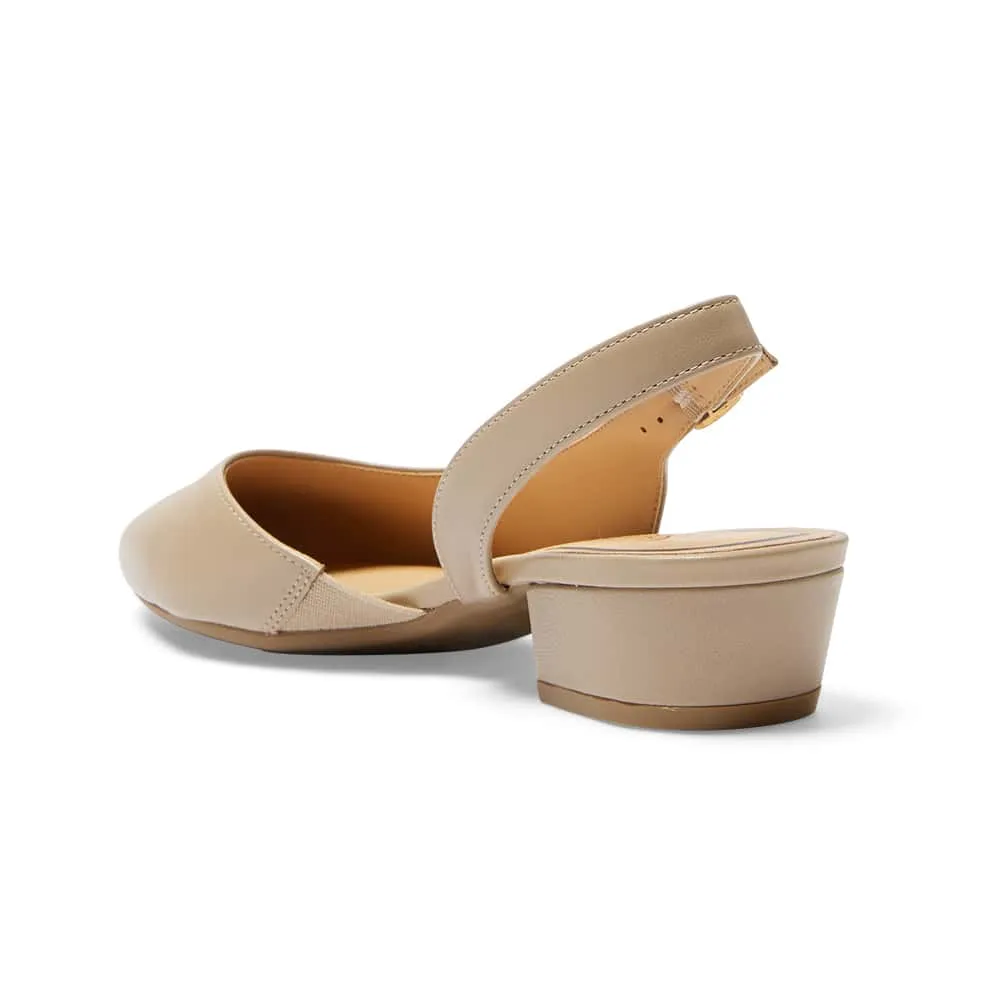 Ramsey Heel in Nude Leather