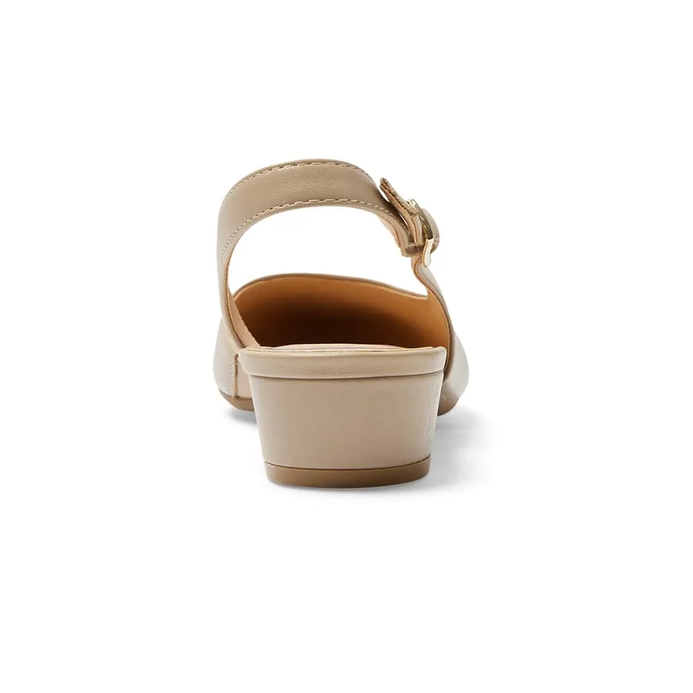 Ramsey Heel in Nude Leather