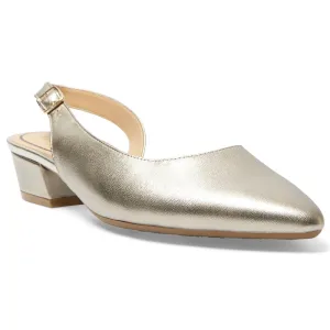 Ramsey Heel in Pewter Leather