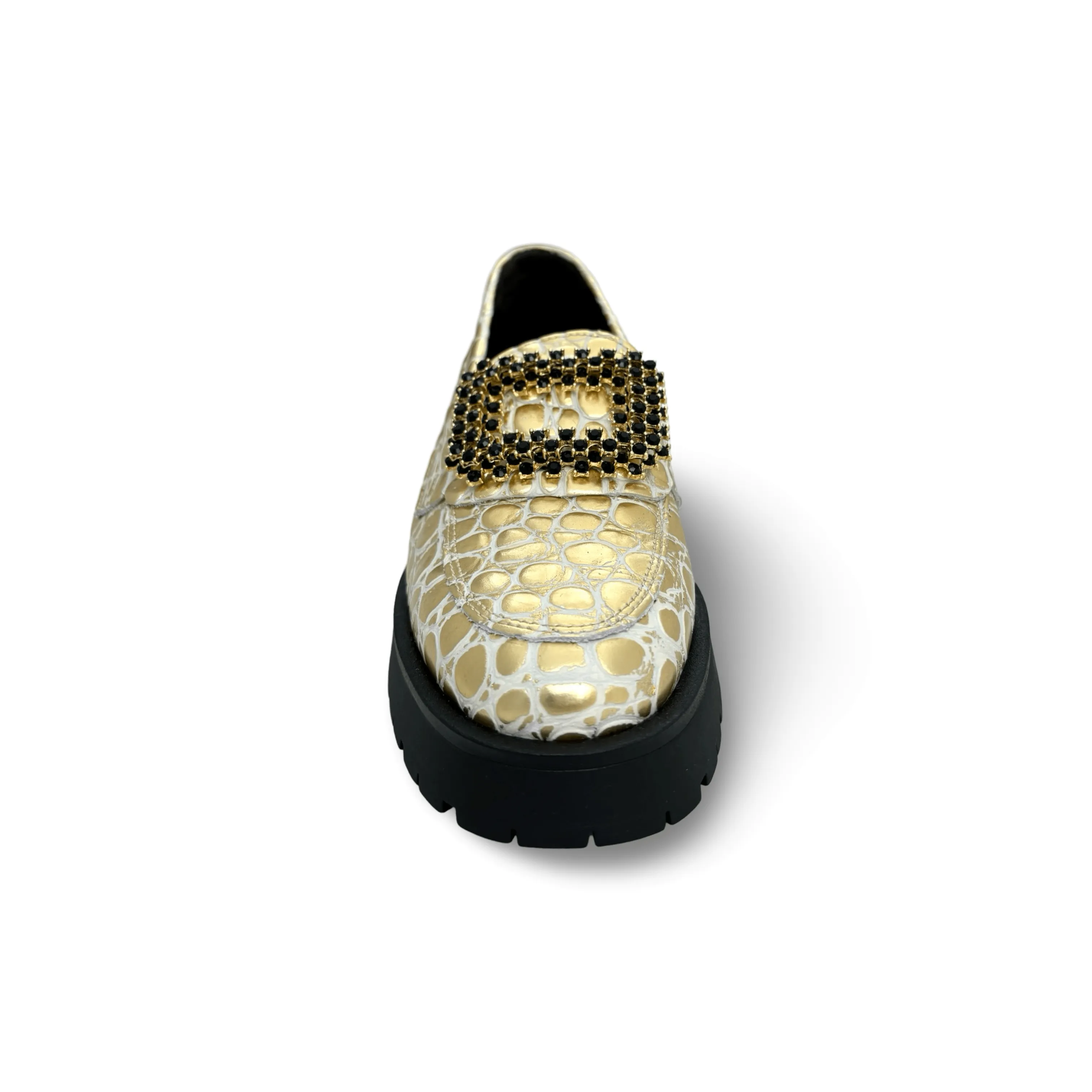 RAQUEL Gold Loafer