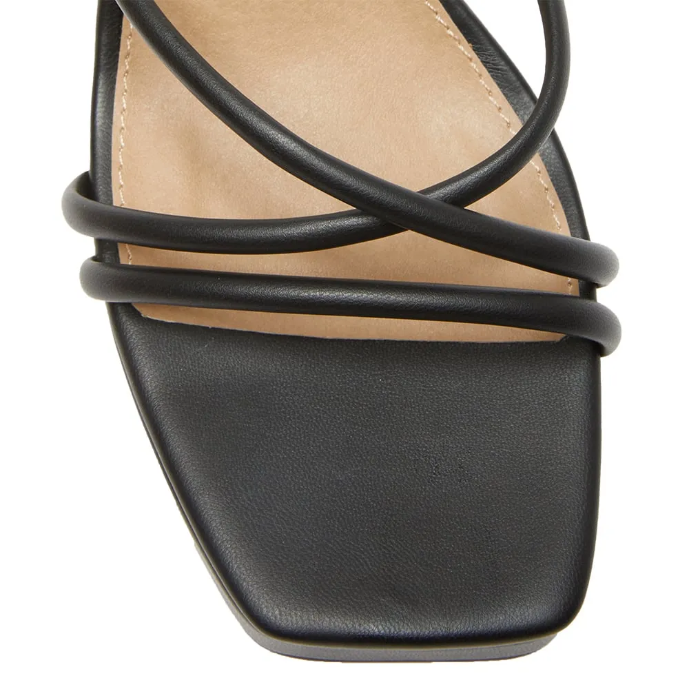 Rebecca Heel in Black Smooth