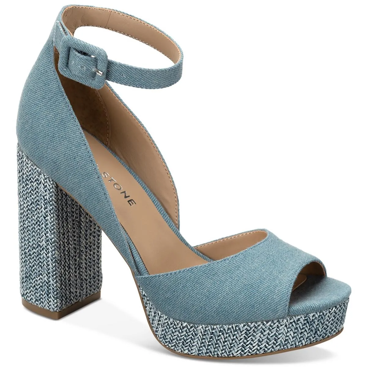 Reemaa Womens Faux Leather Ankle Strap Heels